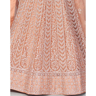 Brandy Rose Lehenga Choli in Soft Net Thraed Sequence and Zari Work ClothsVilla