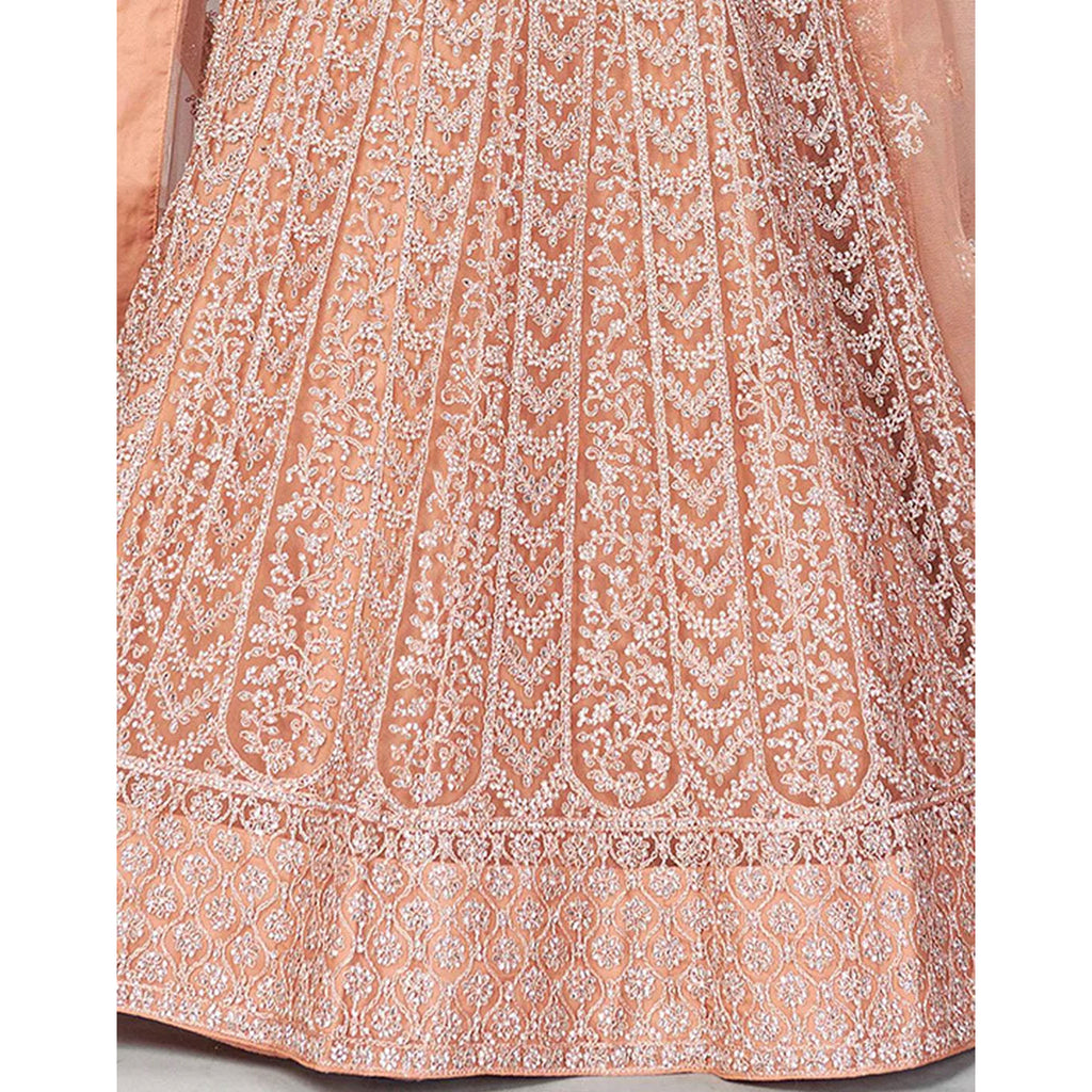 Brandy Rose Lehenga Choli in Soft Net Thraed Sequence and Zari Work ClothsVilla