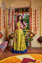Load image into Gallery viewer, Traditional Wear Green Color Navratri Special Lehenga Choli Clothsvilla