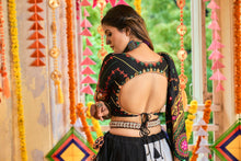 Load image into Gallery viewer, Traditional Wear Black &amp; White Color Navratri Special Lehenga Choli Clothsvilla