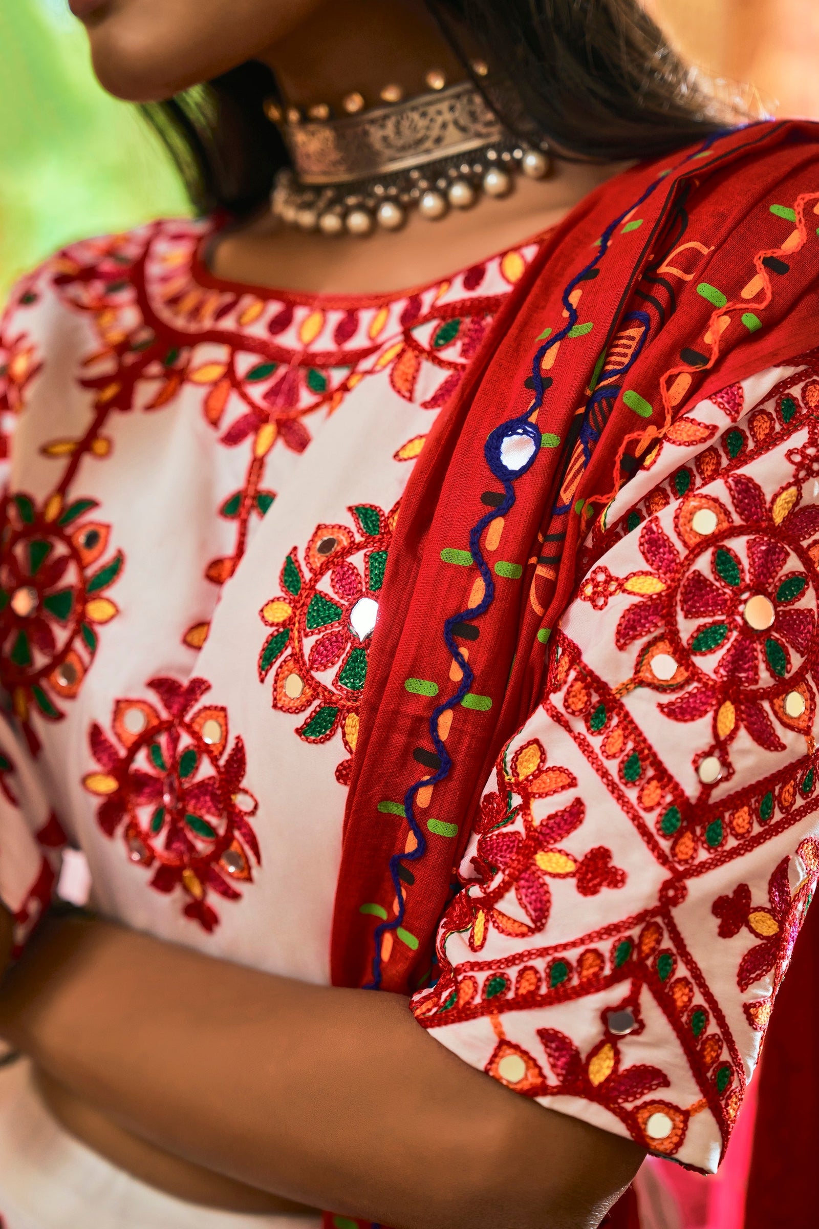 Traditional Wear White Color Navratri Special Lehenga Choli Clothsvilla
