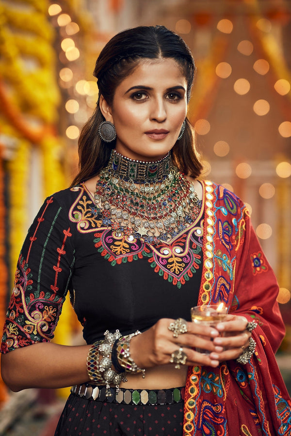 Navratri Special Black Color Digital Print Traditional Lehenga Choli Clothsvilla