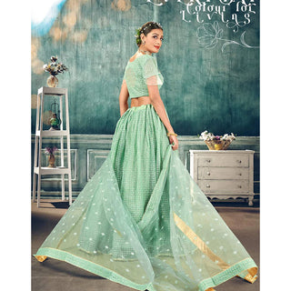 Soft Net Lehenga Choli with heavy thread and sequins work ClothsVilla