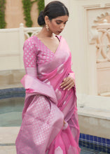 Load image into Gallery viewer, Ultra Pink Woven Linen Silk Saree Clothsvilla