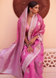 Load image into Gallery viewer, Fuscia Pink Woven Linen Silk Saree Clothsvilla