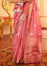 Load image into Gallery viewer, Rouge Pink Zari Woven Soft Tissue Silk Saree Clothsvilla