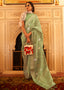 Pear Green Zari Woven Soft Tissue Silk Saree Clothsvilla