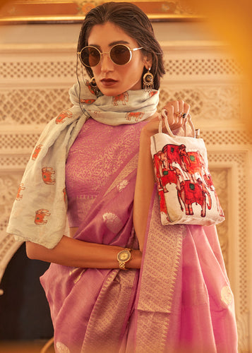 Mulberry Purple Zari Woven Soft Tissue Silk Saree Clothsvilla