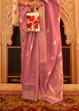 Load image into Gallery viewer, Mulberry Purple Zari Woven Soft Tissue Silk Saree Clothsvilla