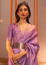 Load image into Gallery viewer, Jasmine Purple Designer Satin Silk Saree Clothsvilla