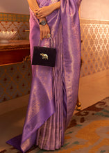 Load image into Gallery viewer, Jasmine Purple Designer Satin Silk Saree Clothsvilla