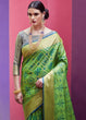Load image into Gallery viewer, Emerald Green Woven Patola Silk Saree Clothsvilla