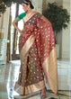 Load image into Gallery viewer, Hibiscus Purple Zari Woven Organza Silk Saree Clothsvilla
