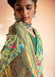 Load image into Gallery viewer, Mint Green Woven Banarasi Paithani Silk Saree Clothsvilla