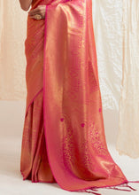 Load image into Gallery viewer, Deep Pink &amp; Golden Blend Kanjivaram Silk Saree Clothsvilla