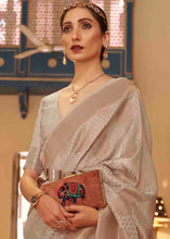 Load image into Gallery viewer, Tan Brown Handloom Weave Banarasi Silk Saree Clothsvilla