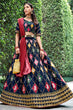Load image into Gallery viewer, Marvelous Navy Blue Sequins Embroidered Silk Lehenga Choli ClothsVilla