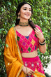 Load image into Gallery viewer, Stunning Dark Pink Sequins Embroidered Silk Lehenga Choli ClothsVilla