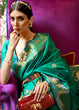 Load image into Gallery viewer, Persian Green Kanjivaram Silk Saree Woven with Silver &amp; Golden Zari Clothsvilla
