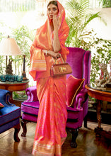 Load image into Gallery viewer, Shades Of Pink Kanjivaram Silk Saree Woven with Silver &amp; Golden Zari Clothsvilla