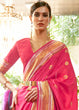 Load image into Gallery viewer, Hot Pink Kanjivaram Silk Saree Woven with Silver &amp; Golden Zari Clothsvilla