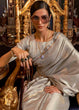 Load image into Gallery viewer, Rhino Grey Designer Satin Silk Saree Clothsvilla