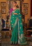 Jade Green Zari Woven Tussar Silk Saree Clothsvilla