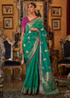Load image into Gallery viewer, Jade Green Zari Woven Tussar Silk Saree Clothsvilla