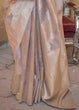 Load image into Gallery viewer, Blueish Grey Woven Banarasi Silk Saree with Sequins work Clothsvilla