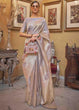 Load image into Gallery viewer, Blueish Grey Woven Banarasi Silk Saree with Sequins work Clothsvilla