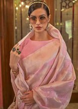 Load image into Gallery viewer, Vivid Pink Woven Banarasi Silk Saree with Sequins work Clothsvilla