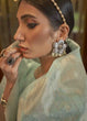Load image into Gallery viewer, Mint Green Woven Banarasi Silk Saree with Sequins work Clothsvilla