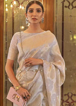 Load image into Gallery viewer, Beige Brown Woven Banarasi Silk Saree with Sequins work Clothsvilla