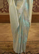 Load image into Gallery viewer, Arctic Blue Woven Banarasi Silk Saree with Sequins work Clothsvilla