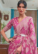 Load image into Gallery viewer, Magenta Pink Chikankari Weaving Silk Saree Clothsvilla