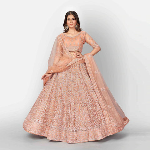 Brandy Rose Lehenga Choli in Soft Net Thraed Sequence and Zari Work ClothsVilla Main image