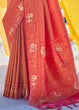 Load image into Gallery viewer, Salamander Orange Soft Silk Woven Kanjivaram Saree : Special Edition Clothsvilla