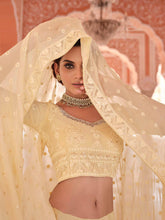 Load image into Gallery viewer, Off White Embroidered Designer Lehenga Choli Clothsvilla