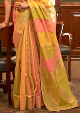 Load image into Gallery viewer, Green Multicolour Woven Organza Silk Saree Clothsvilla