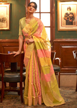 Load image into Gallery viewer, Green Multicolour Woven Organza Silk Saree Clothsvilla