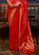 Load image into Gallery viewer, Scarlet Red Designer Satin Silk Saree Clothsvilla