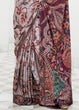 Load image into Gallery viewer, Cloudy Grey Digital Floral Printed Crepe Silk Saree Clothsvilla