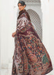 Load image into Gallery viewer, Cloudy Grey Digital Floral Printed Crepe Silk Saree Clothsvilla