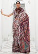 Load image into Gallery viewer, Cloudy Grey Digital Floral Printed Crepe Silk Saree Clothsvilla