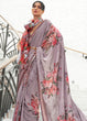 Load image into Gallery viewer, African Purple Digital Printed Crepe Silk Saree Clothsvilla