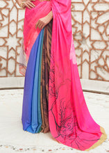 Load image into Gallery viewer, Hot Pink Digital Printed Crepe Silk Saree Clothsvilla
