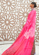 Load image into Gallery viewer, Hot Pink Digital Printed Crepe Silk Saree Clothsvilla