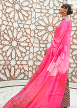 Load image into Gallery viewer, Hot Pink Digital Printed Crepe Silk Saree Clothsvilla