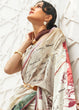 Load image into Gallery viewer, Parchment White Digital Printed Crepe Silk Saree Clothsvilla
