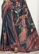 Load image into Gallery viewer, Sable Black Digital Printed Crepe Silk Saree Clothsvilla